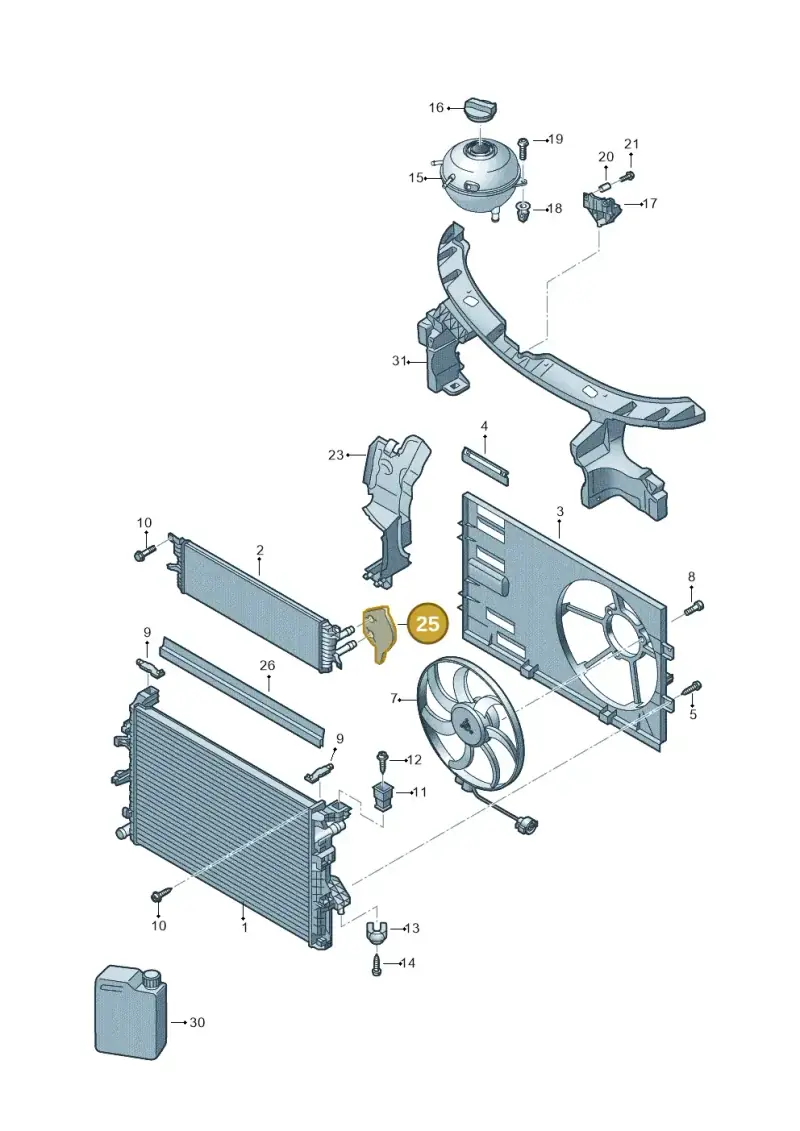 7E0121331A — Volkswagen Caravelle (2015-2019) diagram 861121950, position 25