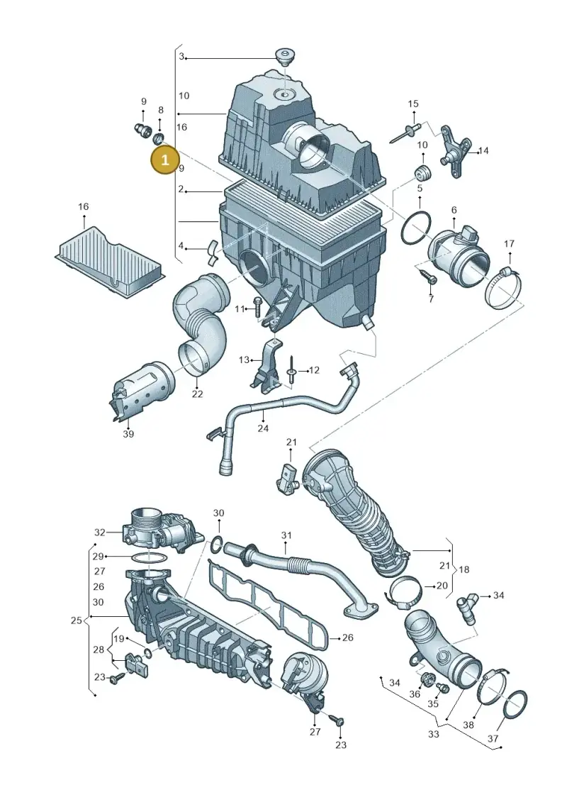 7E0129607T — Volkswagen Caravelle (2015-2019) diagram 861129300, position 1