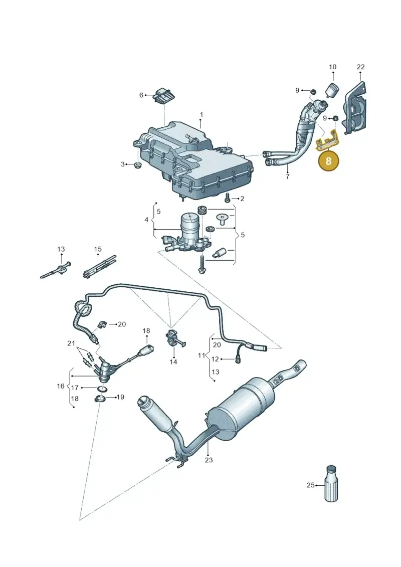 7E0131327A — Volkswagen Transport. multivan (2019-2024) diagram 861253560, position 8