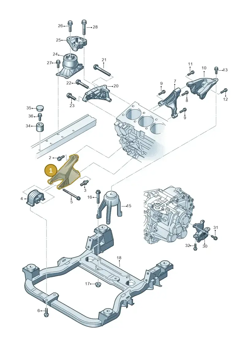 7E0199343B — Volkswagen Caravelle (2015-2019) diagram 861199350, position 1