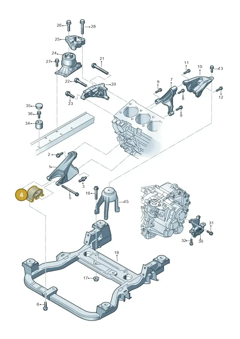 7E0199848 — Volkswagen Caravelle (2015-2019) diagram 861199350, position 4
