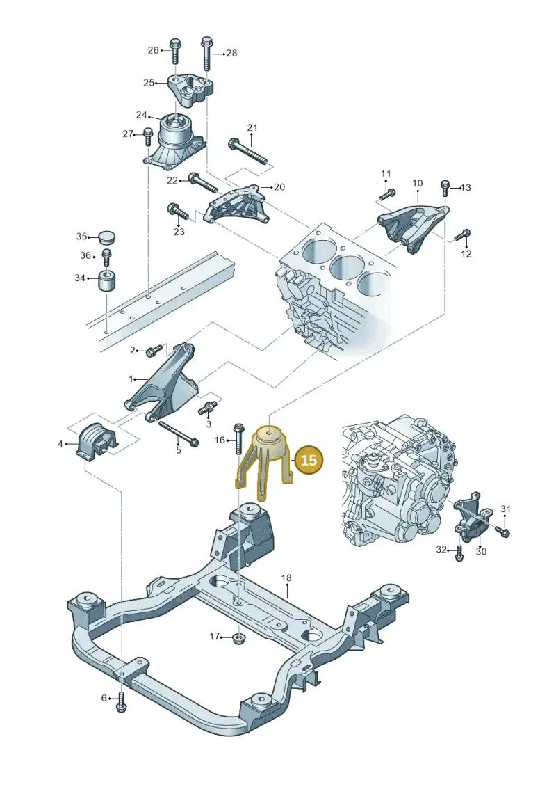 7E0199849B — Volkswagen Single-cab transp. (2015-2019) diagram 679199300, position 15