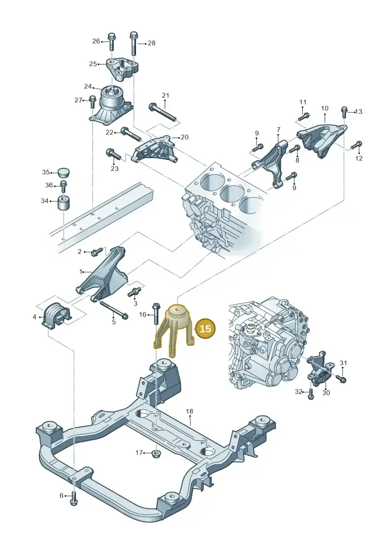 7E0199849B — Volkswagen Caravelle (2015-2019) diagram 861199350, position 15