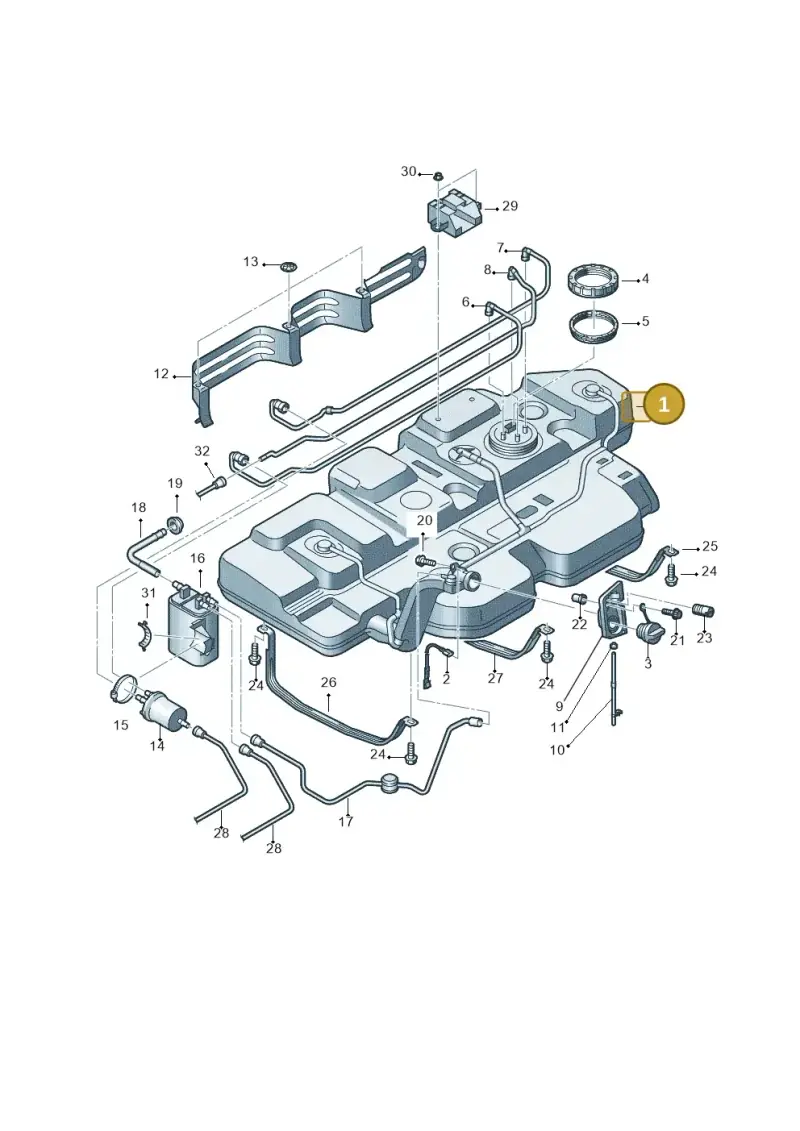 7E0201060AB — Volkswagen Transp. caravelle (2011-2015) diagram 731201480, position 1