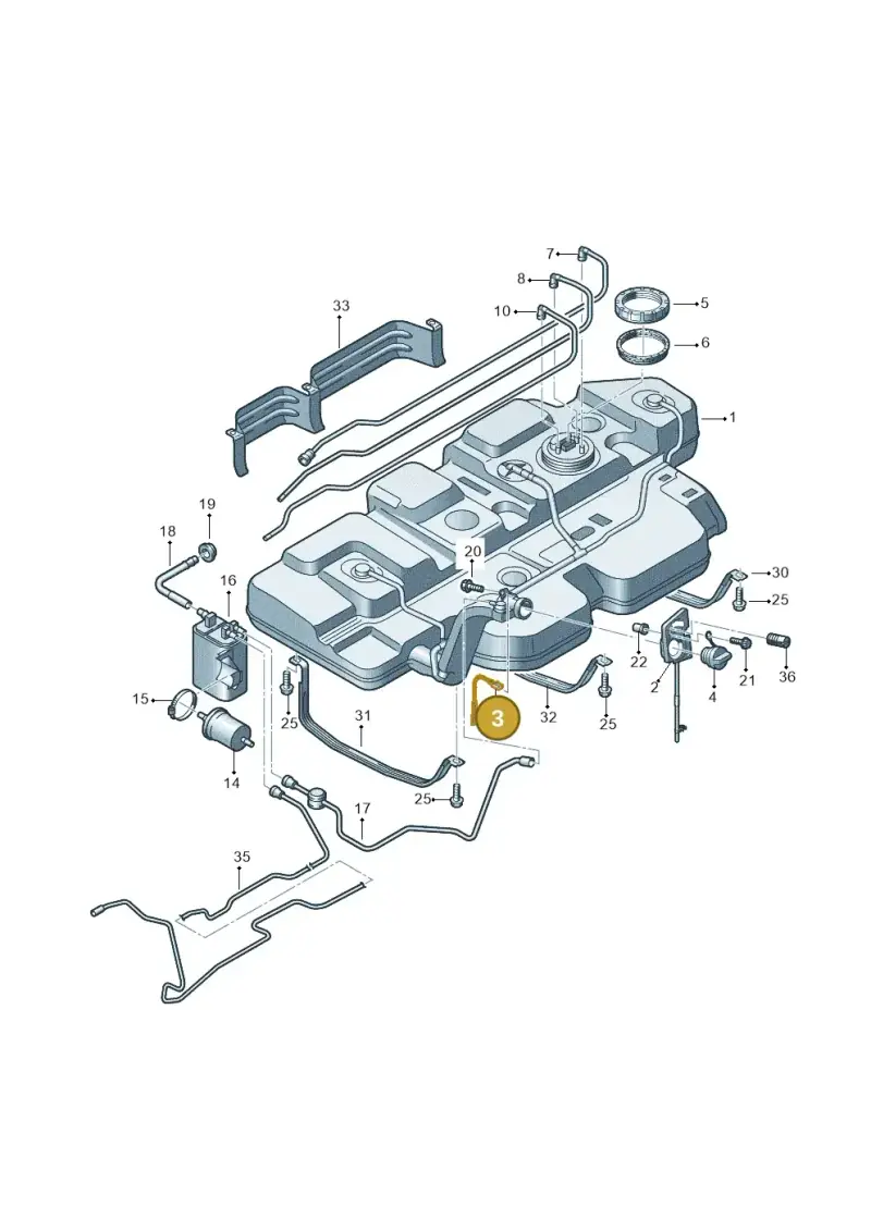 7E0201142 — Volkswagen Transp. caravelle (2009-2011) diagram 410201050, position 3