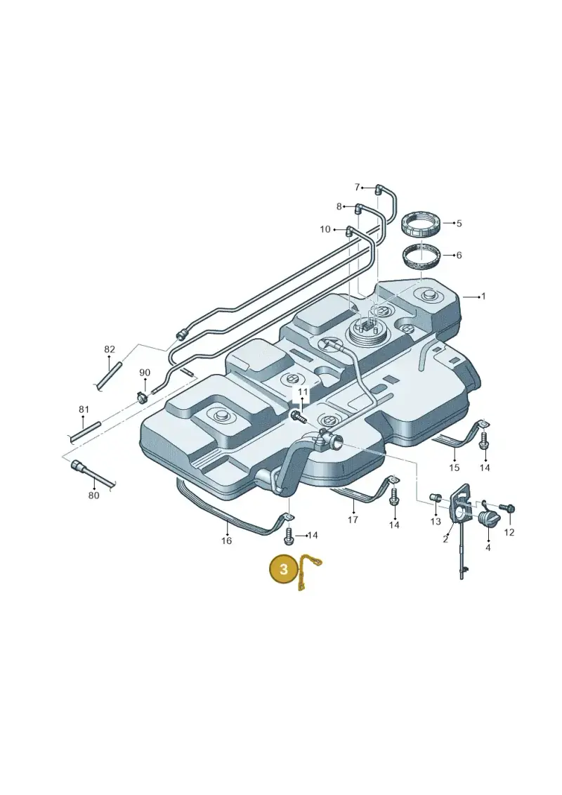 7E0201142 — Volkswagen California Camper (2011-2015) diagram 679201060, position 3