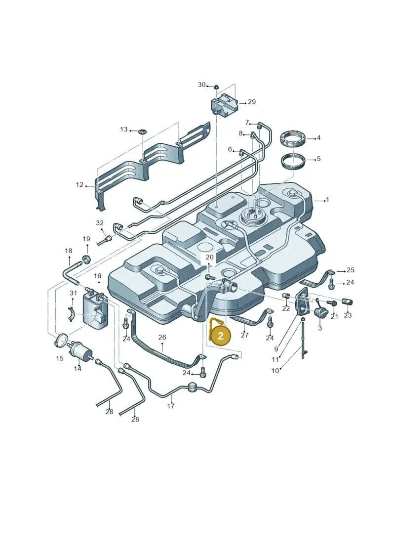 7E0201142 — Volkswagen Transp. caravelle (2011-2015) diagram 731201480, position 2
