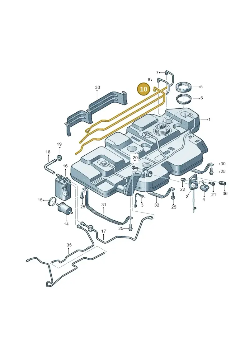 7E0201355A — Volkswagen Transp. caravelle (2009-2011) diagram 410201050, position 10