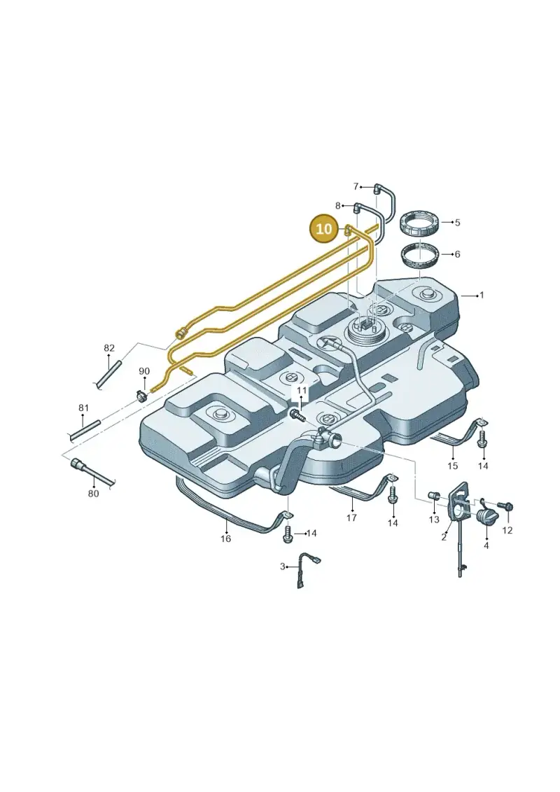 7E0201355A — Volkswagen Transp. caravelle (2011-2015) diagram 679201060, position 10