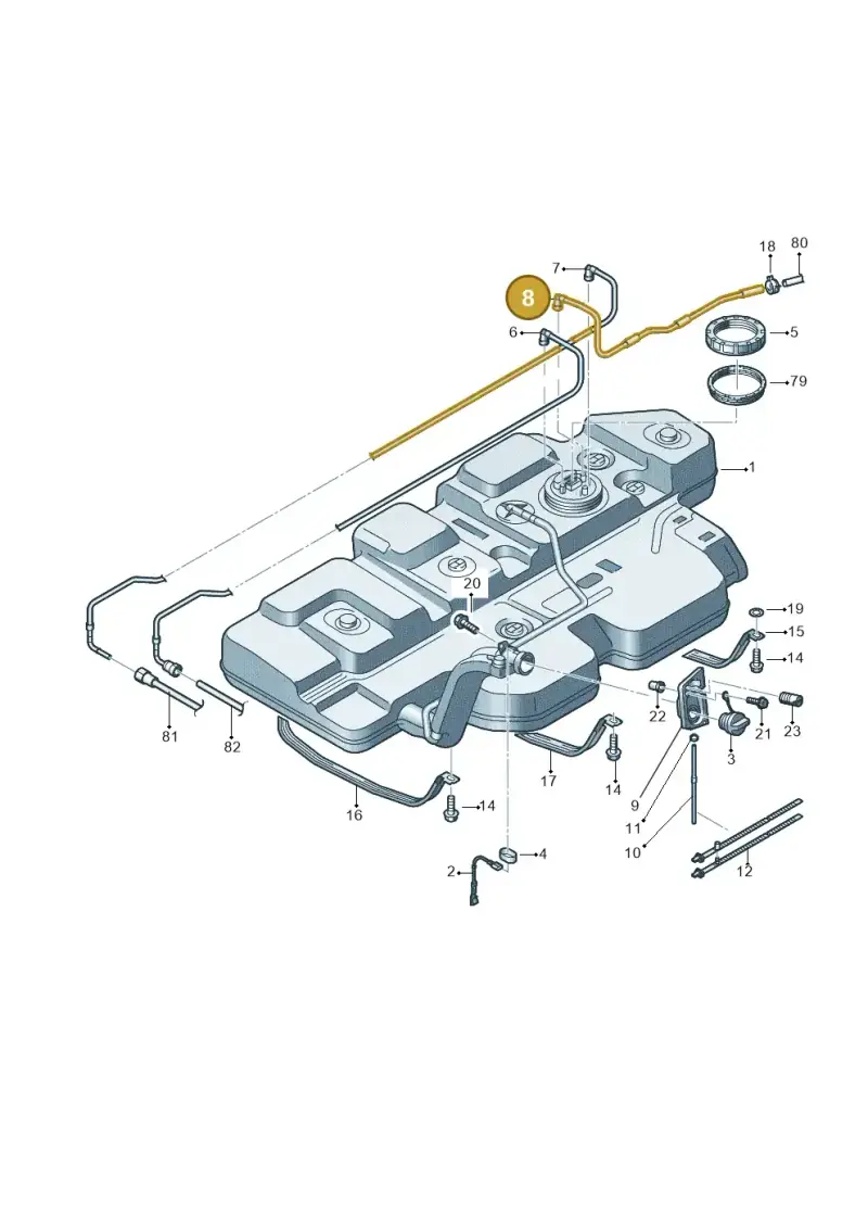 7E0201355D — Volkswagen Caravelle (2015-2019) diagram 862201650, position 8