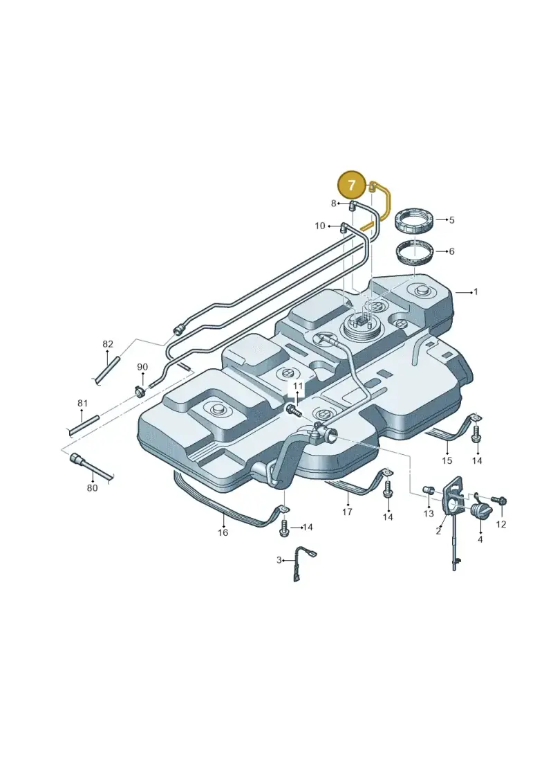 7E0201359B — Volkswagen Transp. caravelle (2011-2015) diagram 679201060, position 7