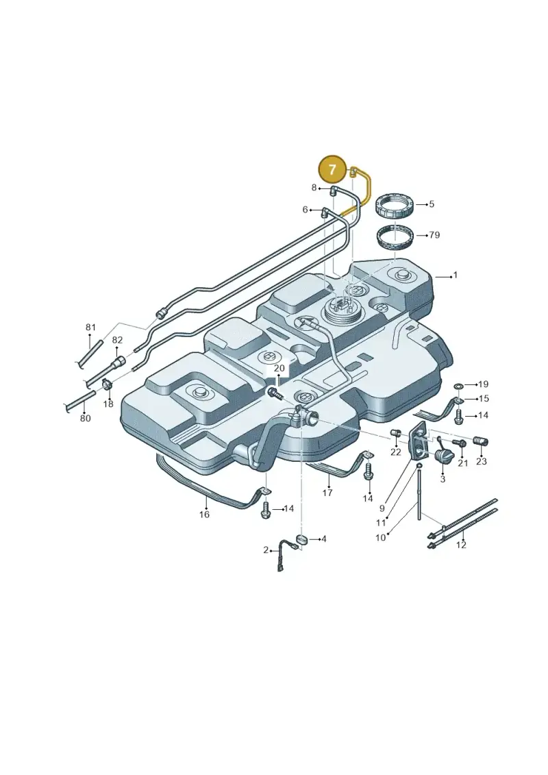 7E0201359B — Volkswagen Caravelle (2015-2019) diagram 862201600, position 7
