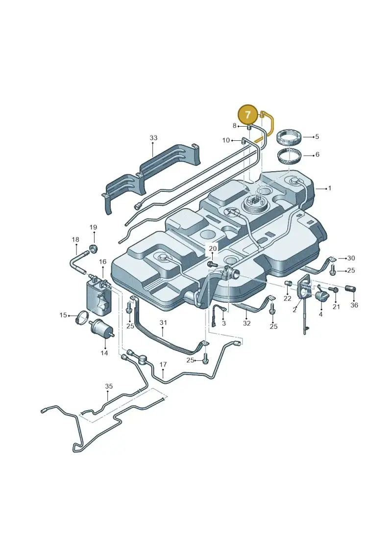7E0201359E — Volkswagen Transp. caravelle (2009-2011) diagram 410201050, position 7