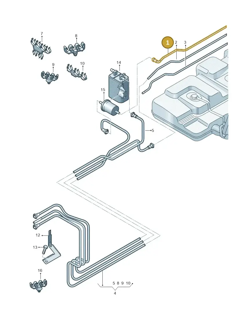 7E0201359E — Volkswagen Transp. dropside (2008-2009) diagram 410201400, position 1