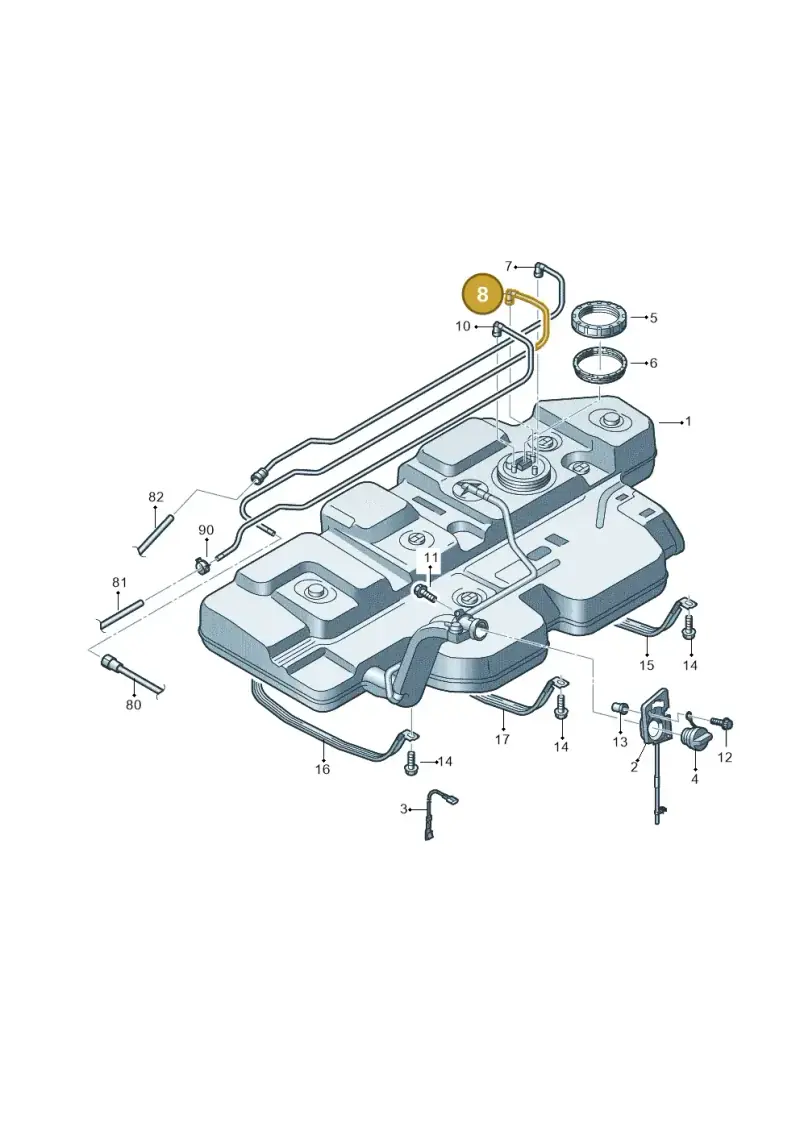 7E0201360B — Volkswagen Transp. caravelle (2011-2015) diagram 679201060, position 8