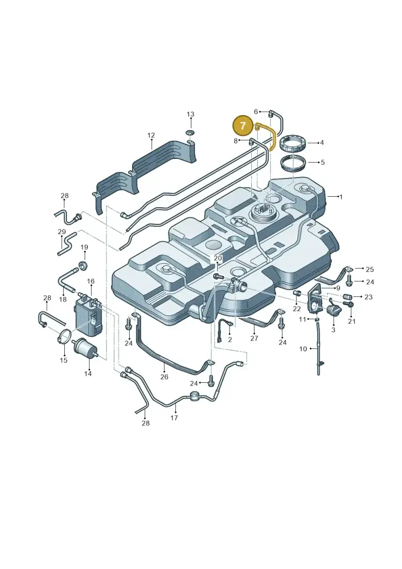 7E0201360E — Volkswagen Transp. caravelle (2011-2015) diagram 731201450, position 7