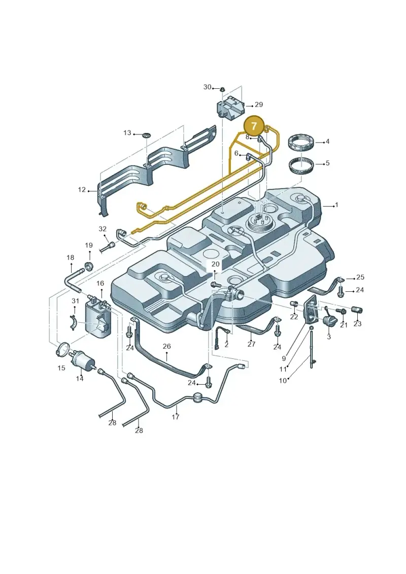 7E0201360F — Volkswagen Transp. caravelle (2011-2015) diagram 731201480, position 7