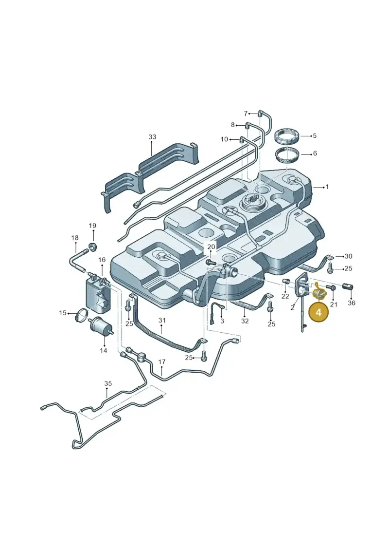 7E0201550B — Volkswagen Transp. caravelle (2009-2011) diagram 410201050, position 4
