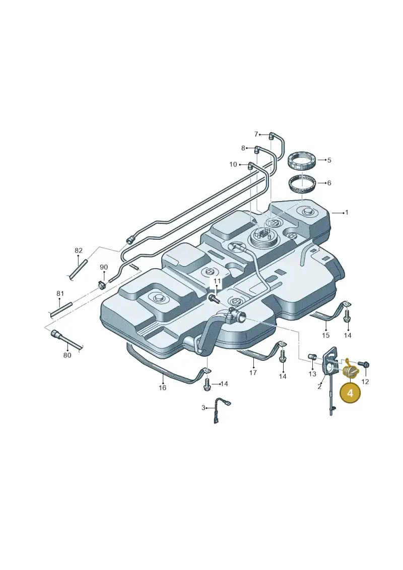 7E0201550B — Volkswagen Transp. caravelle (2011-2015) diagram 679201060, position 4