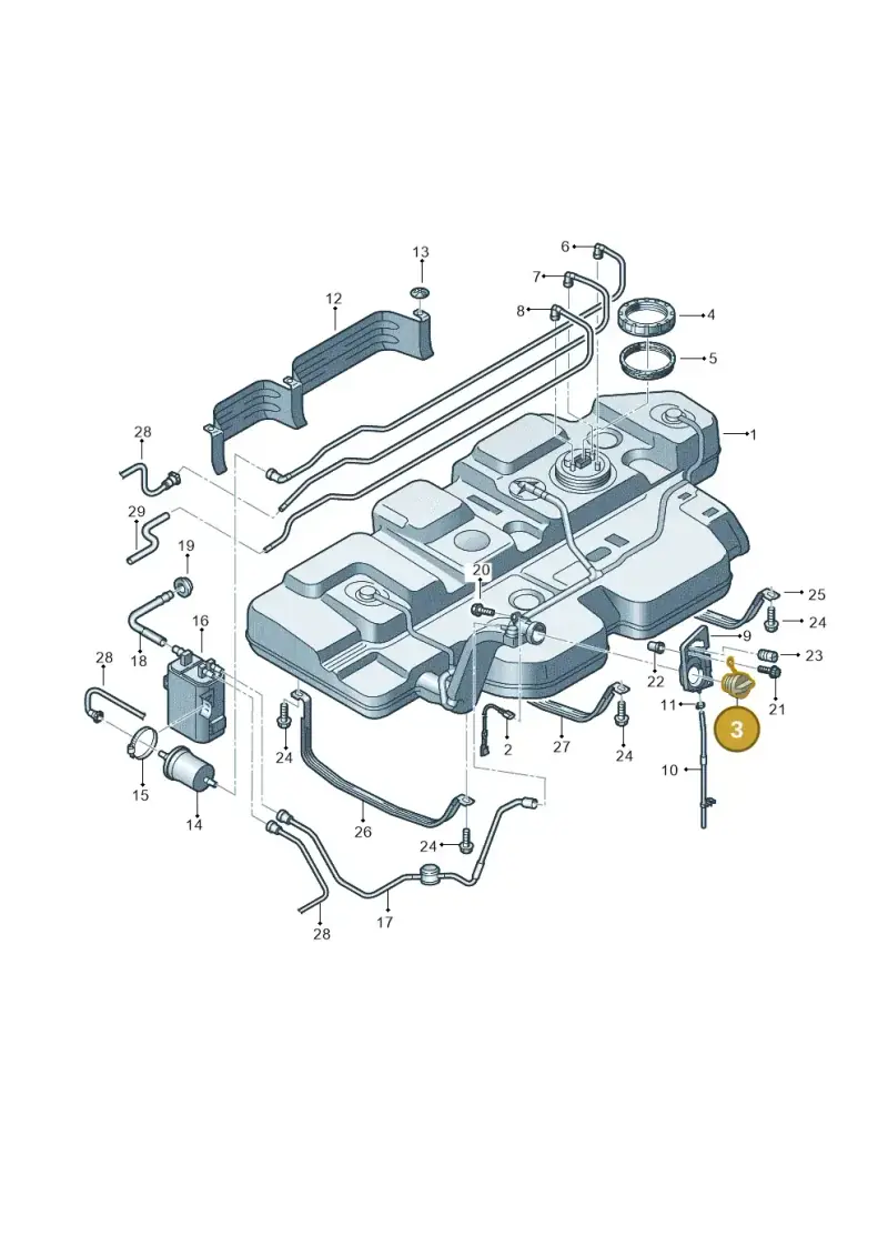 7E0201550B — Volkswagen Transp. caravelle (2011-2015) diagram 731201450, position 3