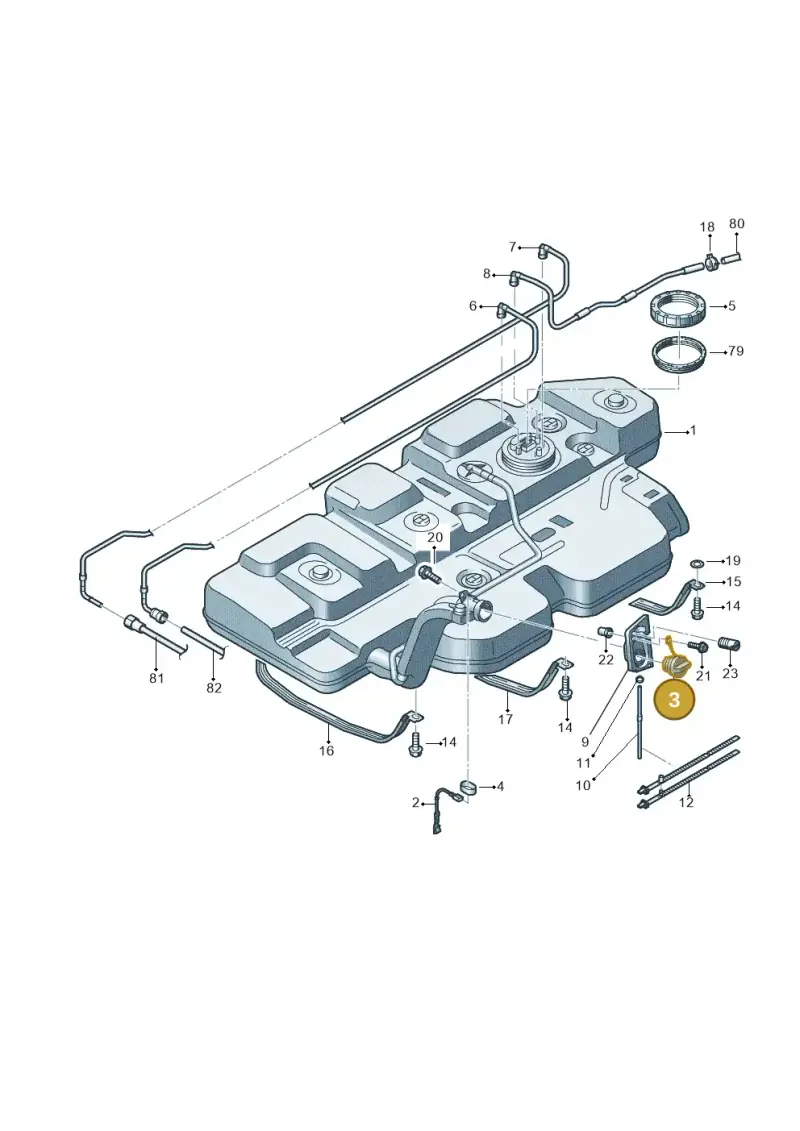 7E0201550C — Volkswagen Caravelle (2015-2019) diagram 862201650, position 3