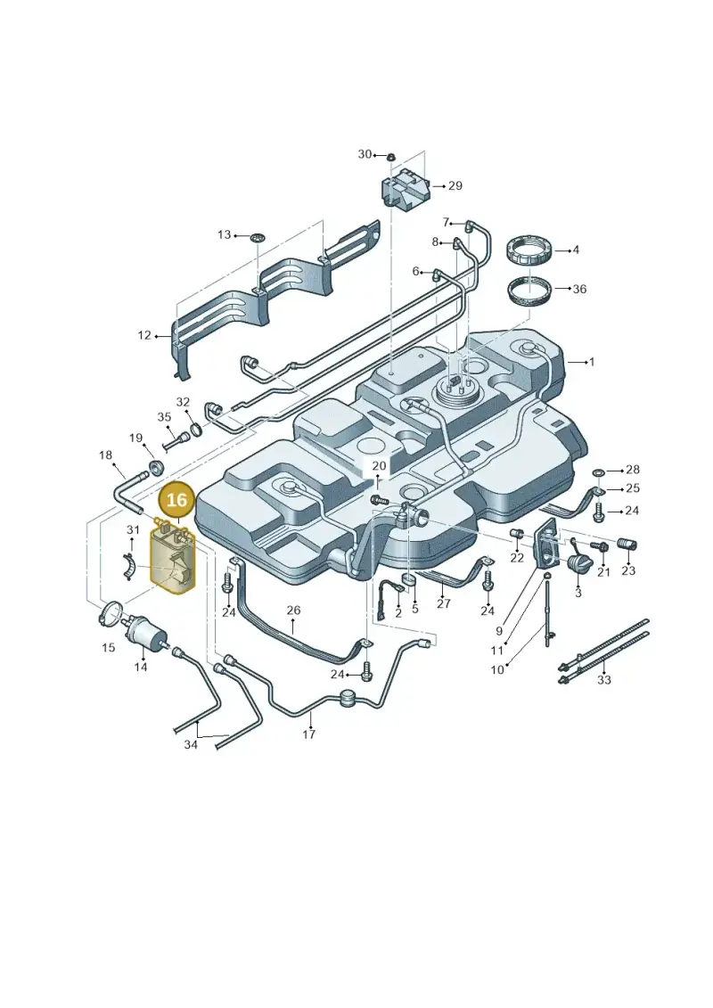 7E0201801B — Volkswagen Caravelle (2015-2019) diagram 862201400, position 16