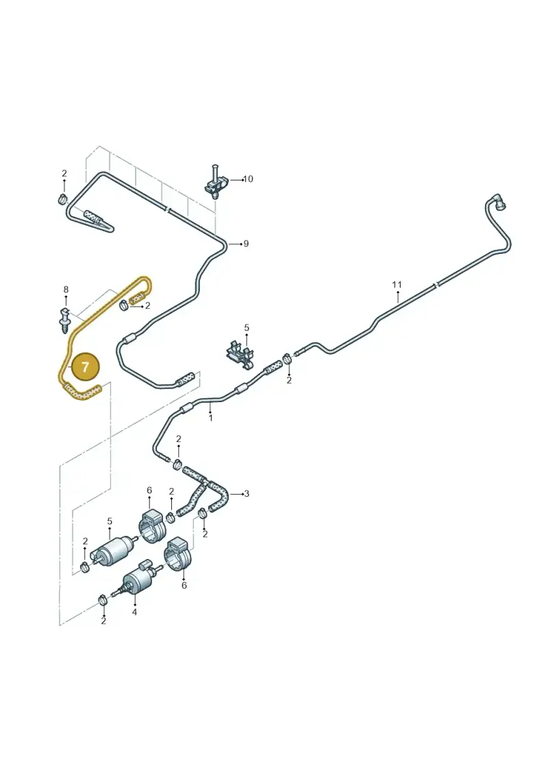 7E0201901E — Volkswagen Caravelle (2015-2019) diagram 861201860, position 7
