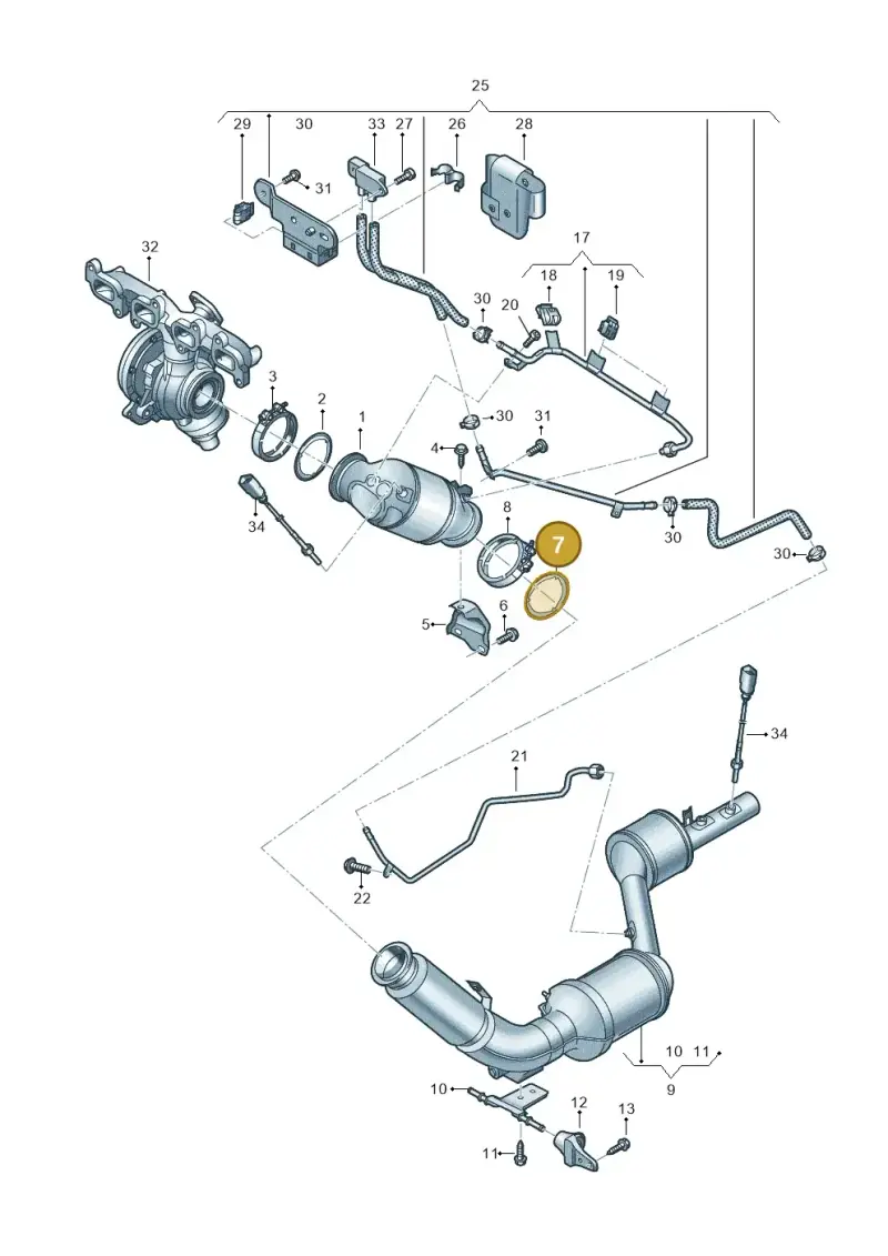 7E0253115J — Volkswagen MAN TGE 55 (2016-2021) diagram 806253100, position 7