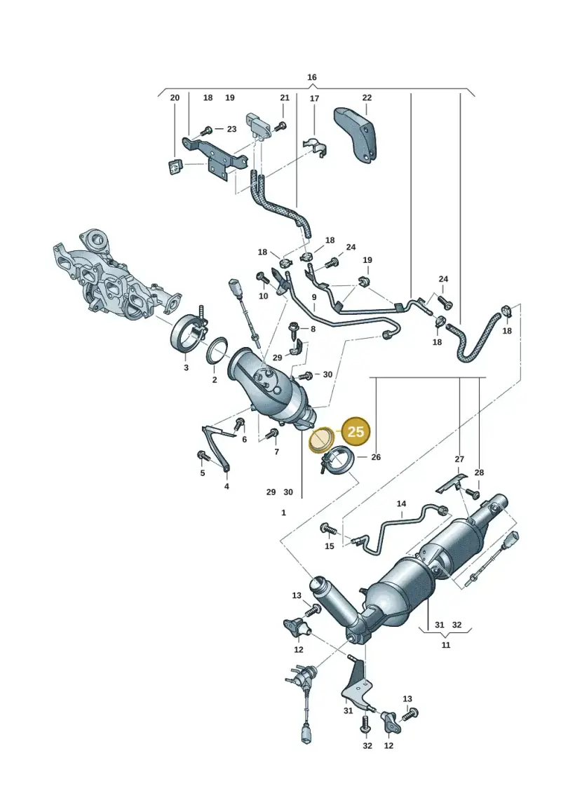 7E0253115J — Volkswagen Transport. multivan (2019-2024) diagram 7em253070, position 25