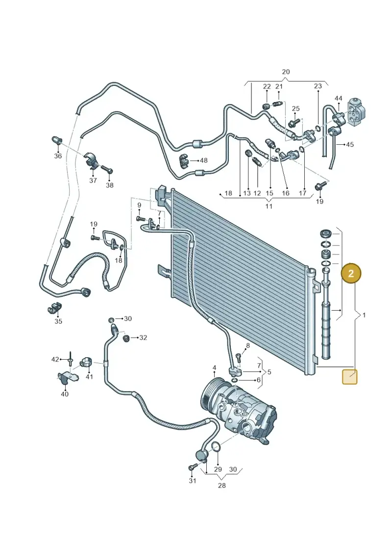 7E0298403 — Volkswagen Caravelle (2015-2019) diagram 861260450, position 2