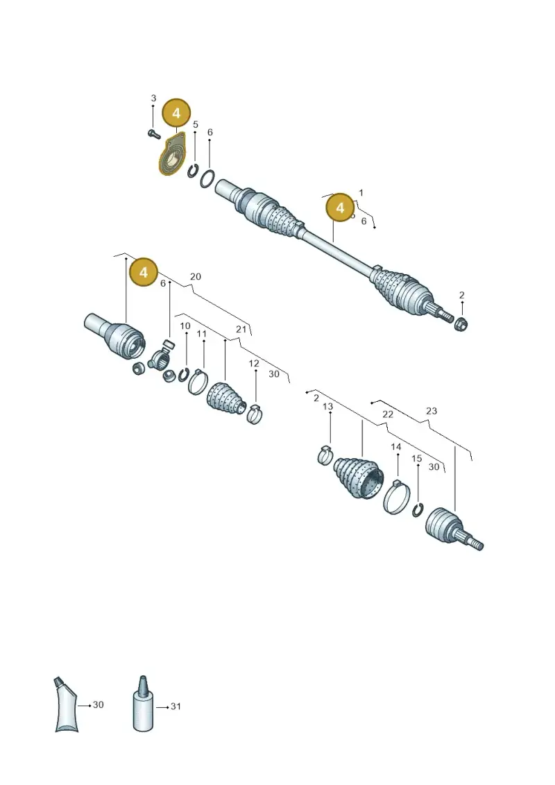 7E0407181B — Volkswagen Caravelle (2015-2019) diagram 731407400, position 4