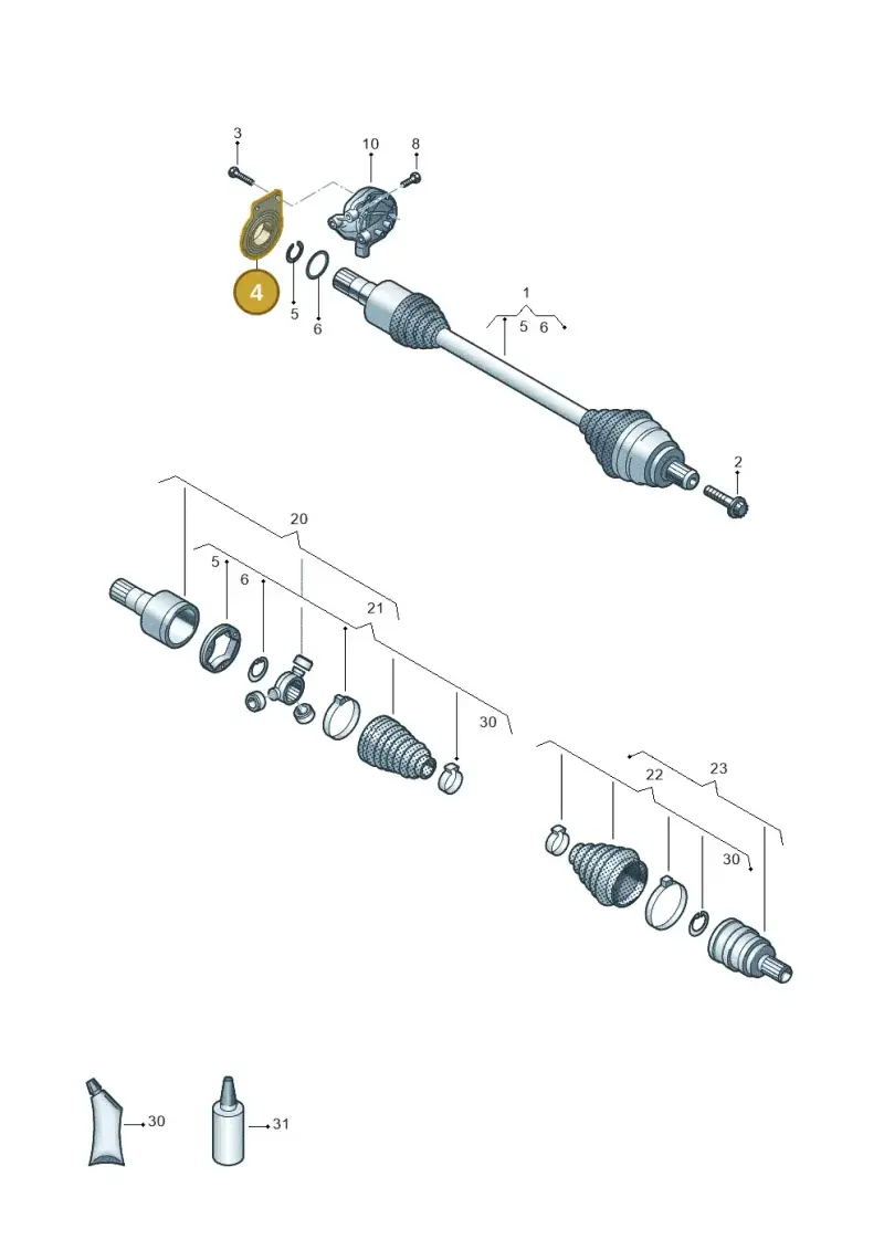 7E0407181B — Volkswagen MAN TGE 55 (2016-2021) diagram 806407250, position 4