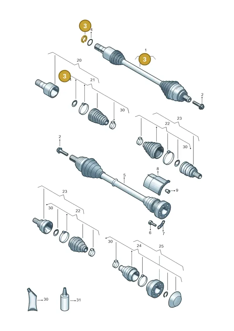 7E0407297 — Volkswagen Golf 2.0 BlueMotion (2019-2024) diagram 827407350, position 3