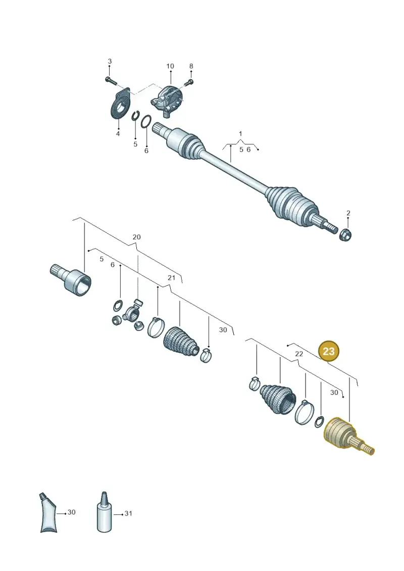 7E0498099M — Volkswagen MAN TGE 55 (2016-2021) diagram 806407220, position 23