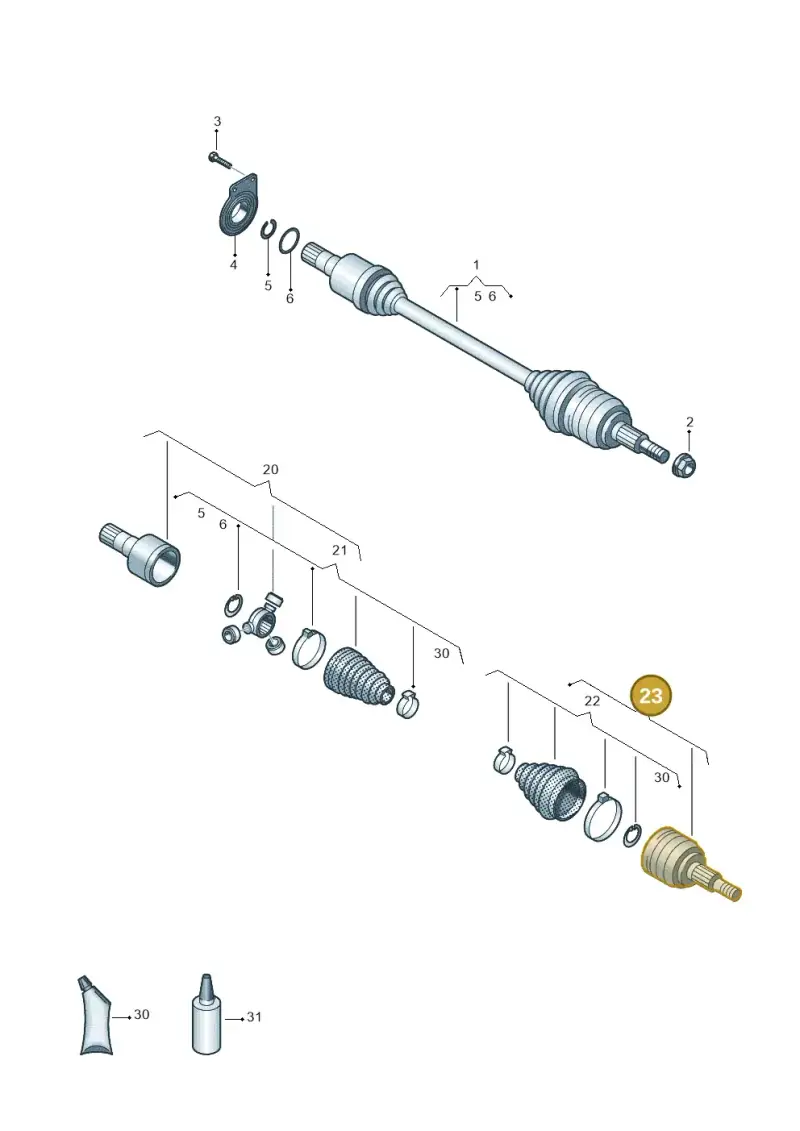 7E0498099M — Volkswagen E-Crafter 35 (2018-2024) diagram 599407020, position 23
