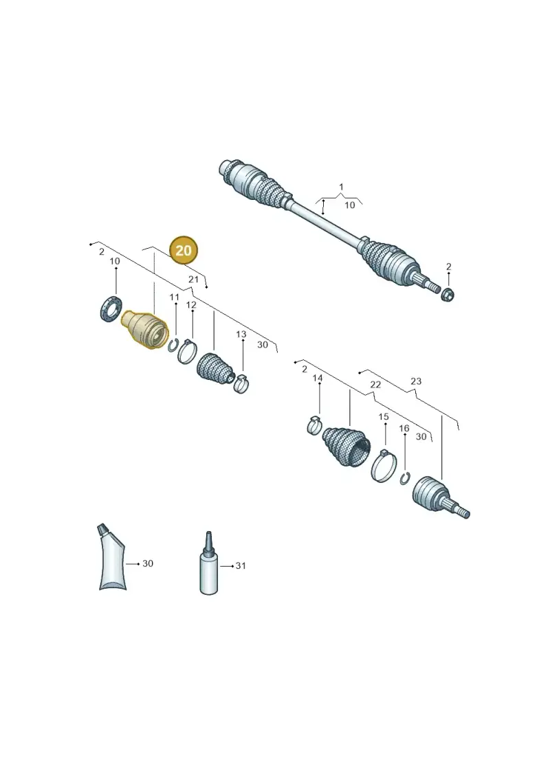 7E0498103B — Volkswagen Transp. caravelle (2011-2015) diagram 479407300, position 20