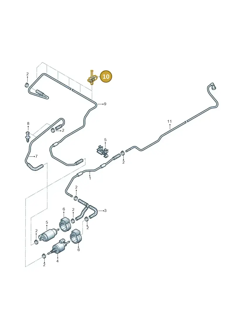 7E0611797 — Volkswagen Caravelle (2015-2019) diagram 861201860, position 10