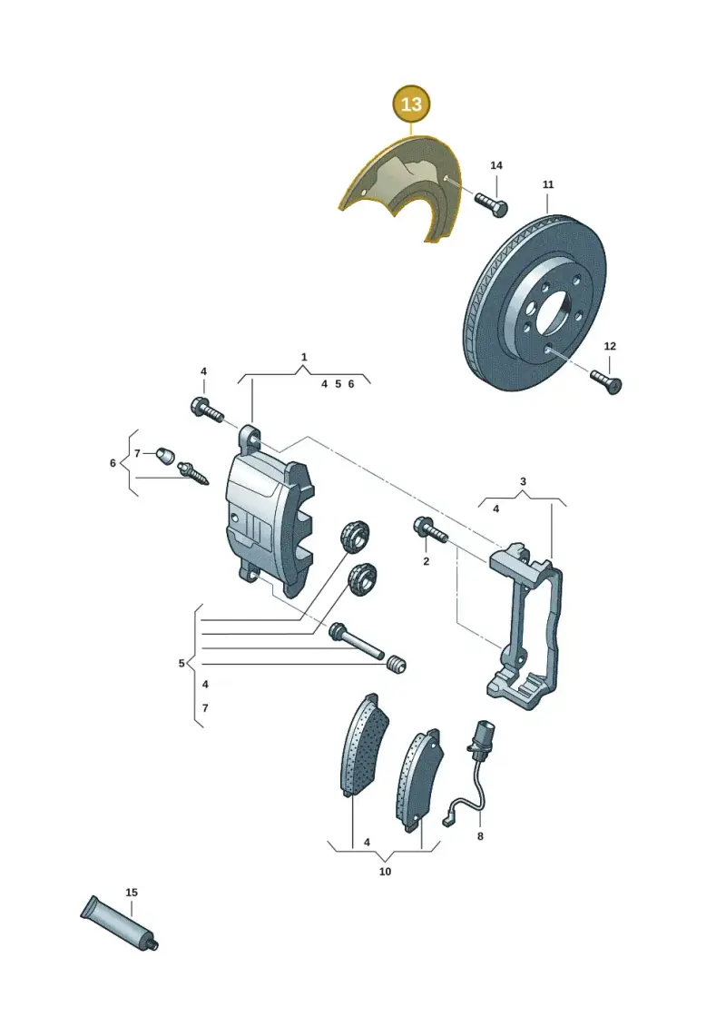 7E0615312B — Volkswagen Transport. multivan (2019-2024) diagram 7fp615000, position 13