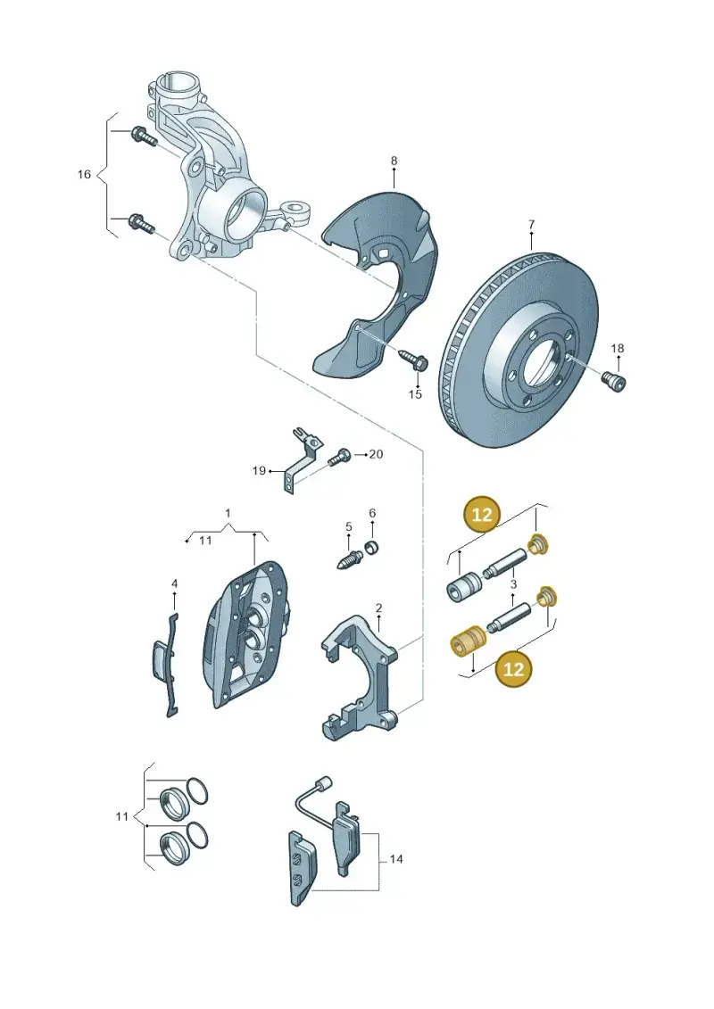 7E0698647 — Volkswagen Caravelle (2015-2019) diagram 679615400, position 12