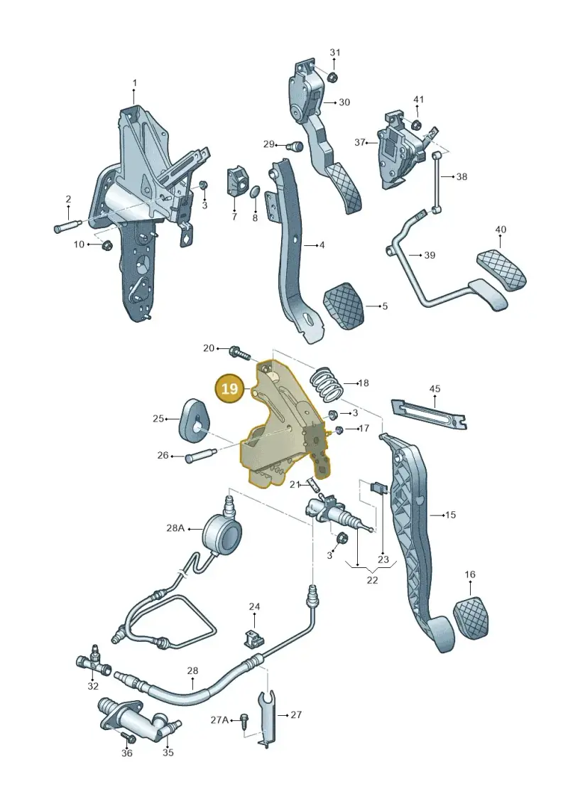 7E0721373 — Volkswagen Transp. caravelle (2011-2015) diagram 410721250, position 19