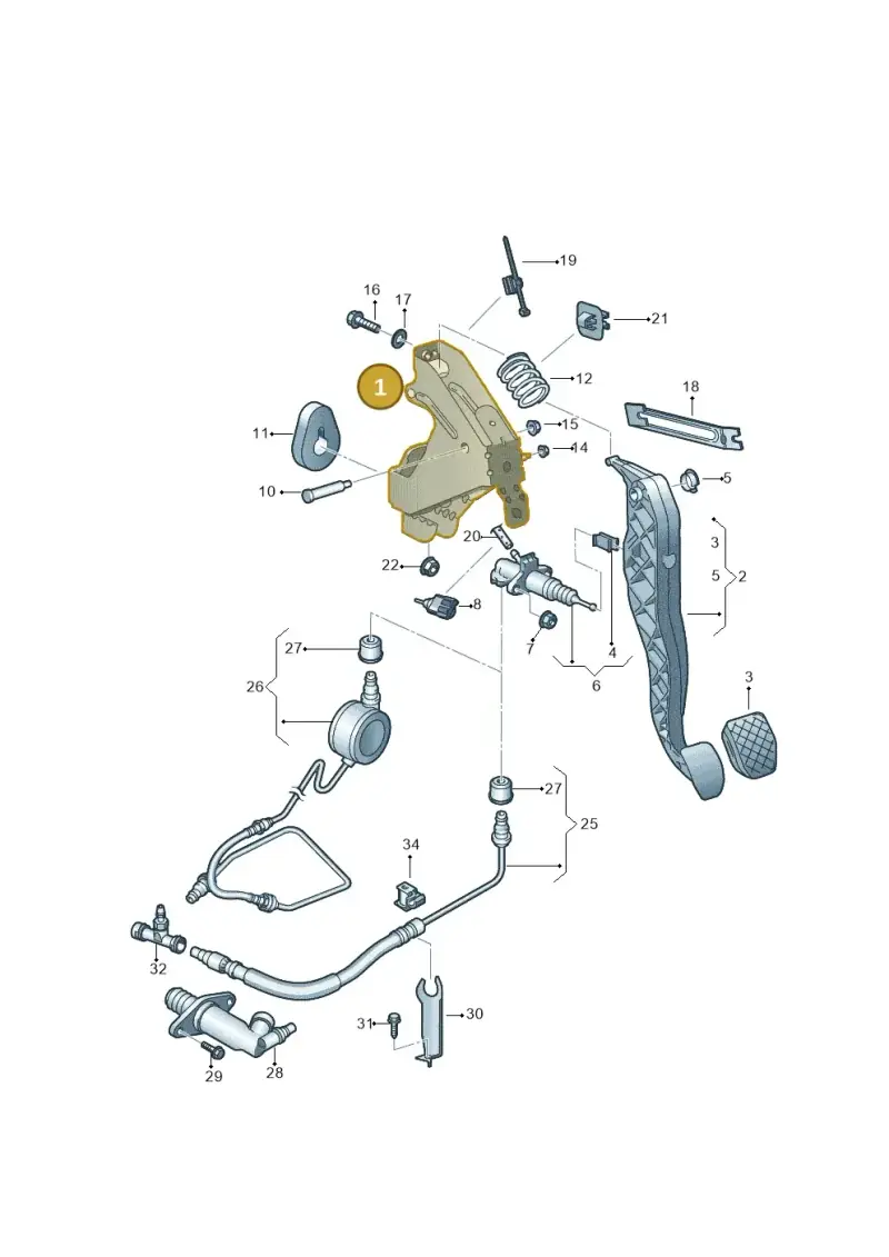 7E0721373 — Volkswagen Caravelle (2015-2019) diagram 861721250, position 1