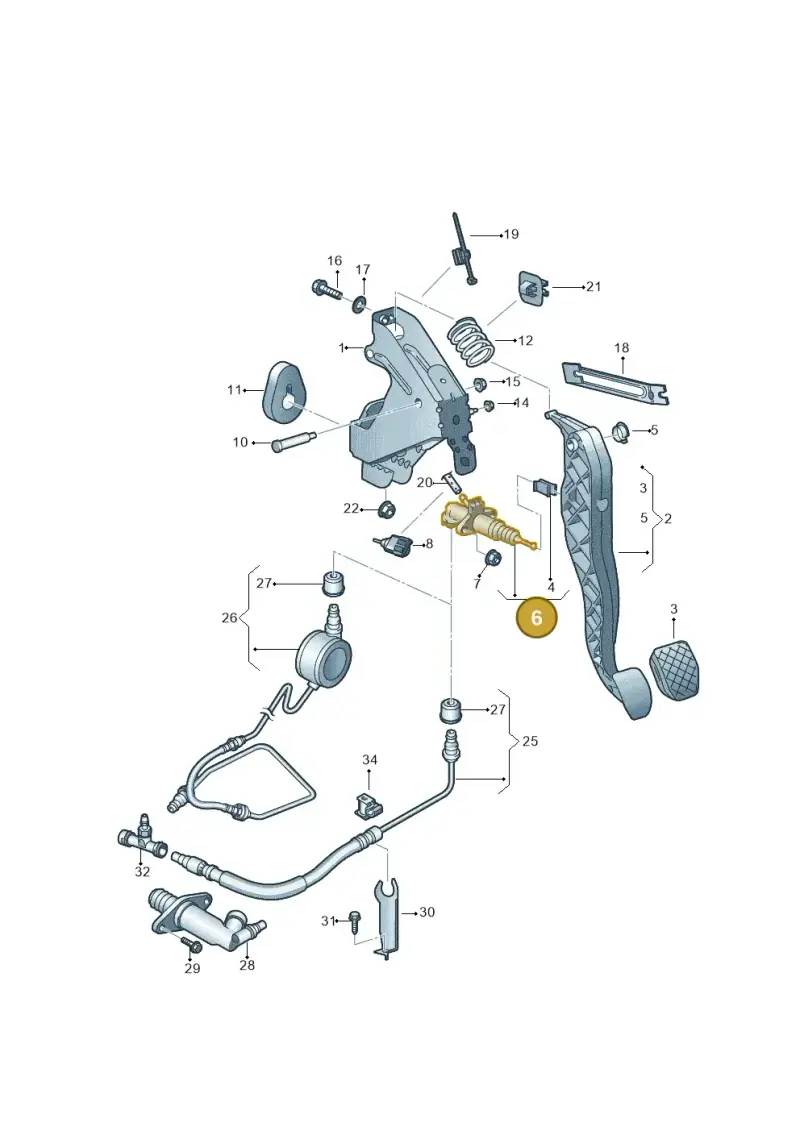 7E0721401F — Volkswagen Caravelle (2015-2019) diagram 861721250, position 6