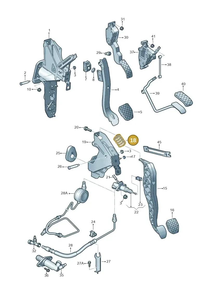 7E0721403A — Volkswagen Transp. caravelle (2011-2015) diagram 410721250, position 18