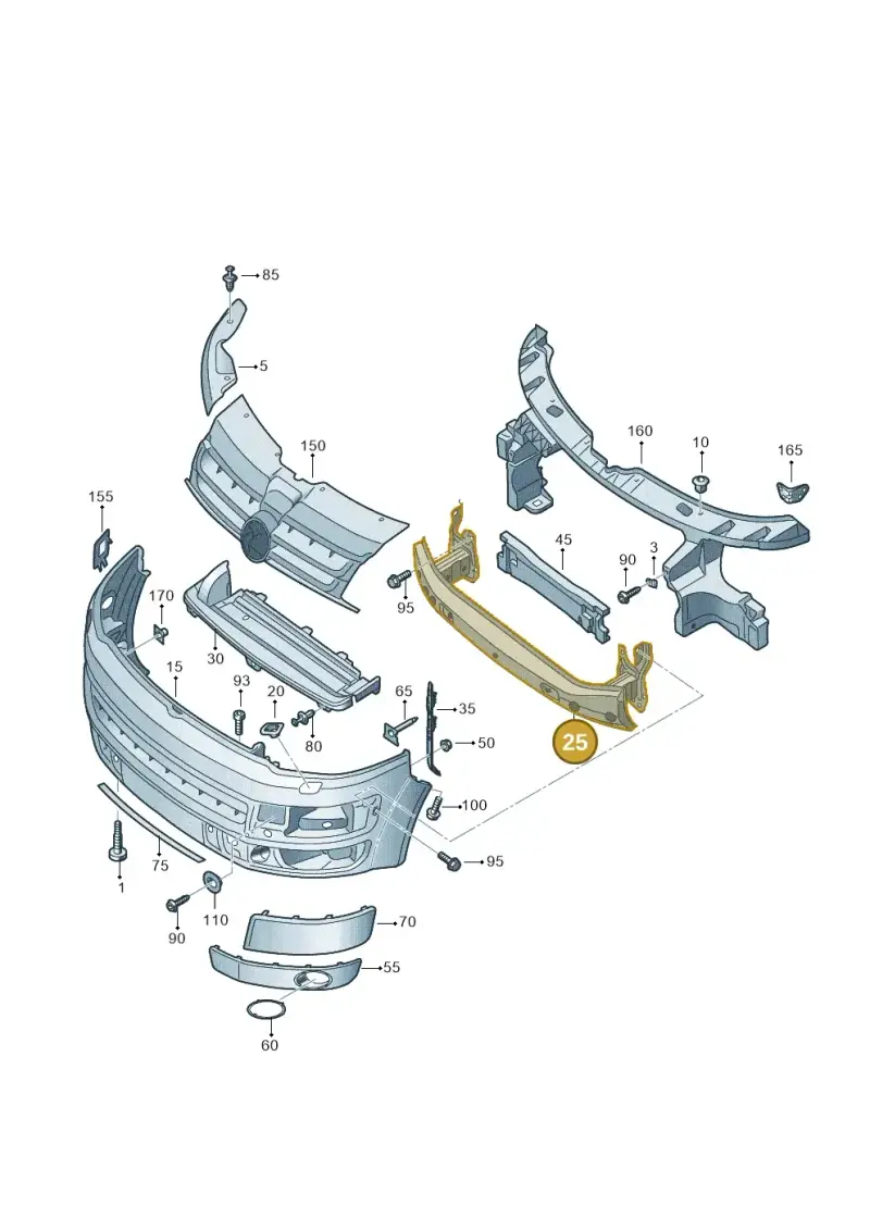 7E0807109D — Volkswagen Transp. caravelle (2011-2015) diagram 679807000, position 25