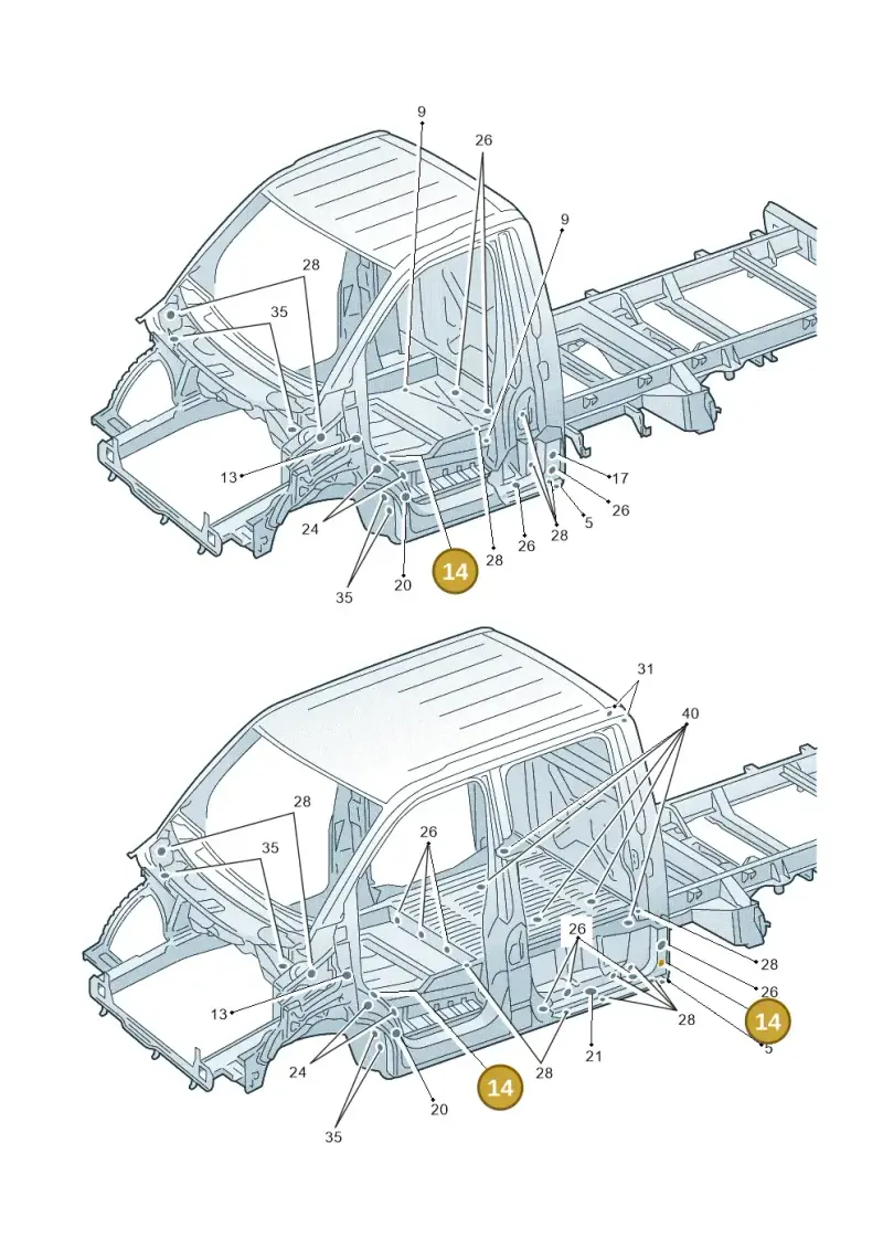 7E0810904 — Volkswagen Single-cab transp. (2019-2024) diagram 411803350, position 14