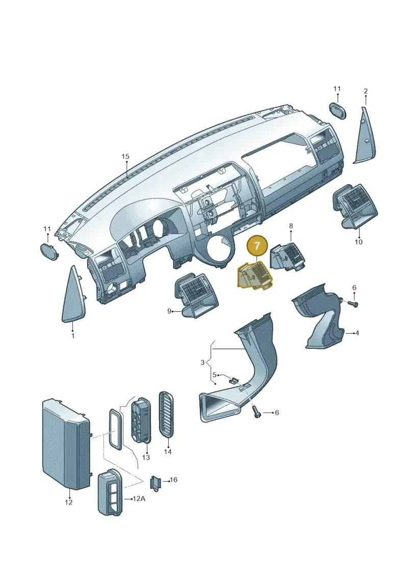 7E0815705E9B9 — Volkswagen Transp. dropside (2011-2015) diagram 411819050, position 7