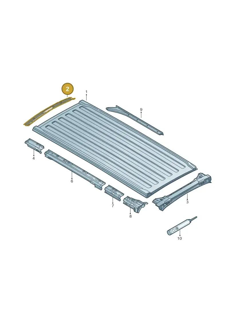 7E0817123B — Volkswagen California Camper (2015-2019) diagram 452817400, position 2
