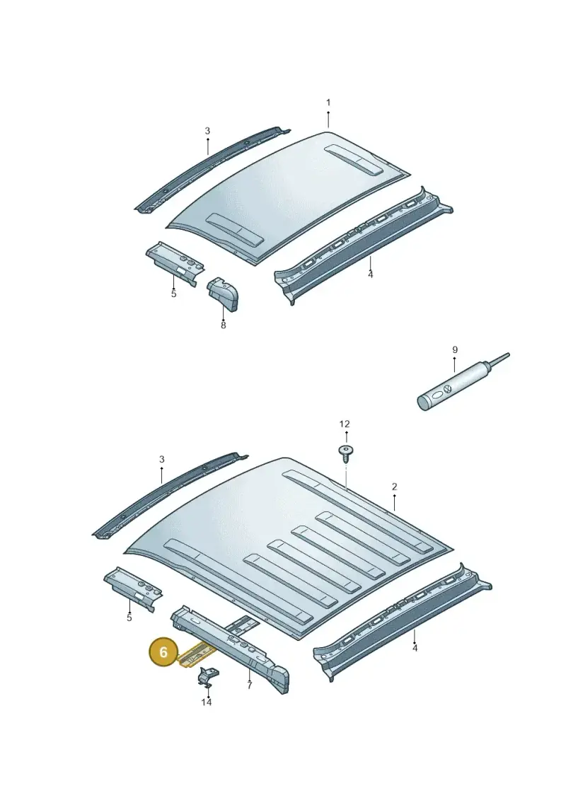 7E0817325B — Volkswagen Single-cab transp. (2019-2024) diagram 411817300, position 6