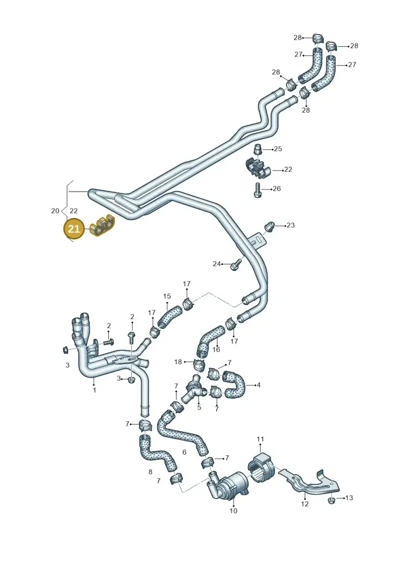 7E0819055 — Volkswagen MAN TGE 55 (2016-2021) diagram 806819840, position 21