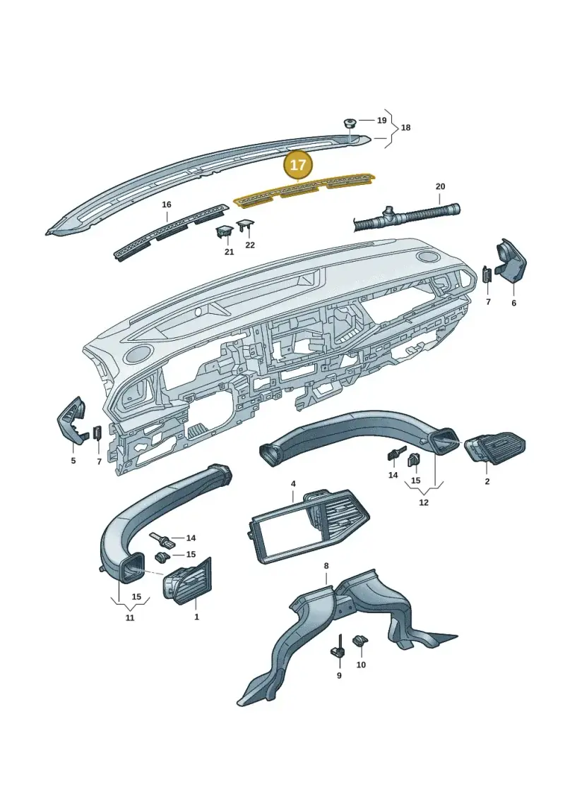 7E0819072C — Volkswagen Transport. multivan (2019-2024) diagram 7ep819300, position 17